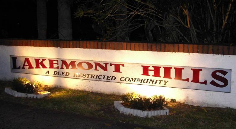 Lakemont Hills Front Entrance Sign